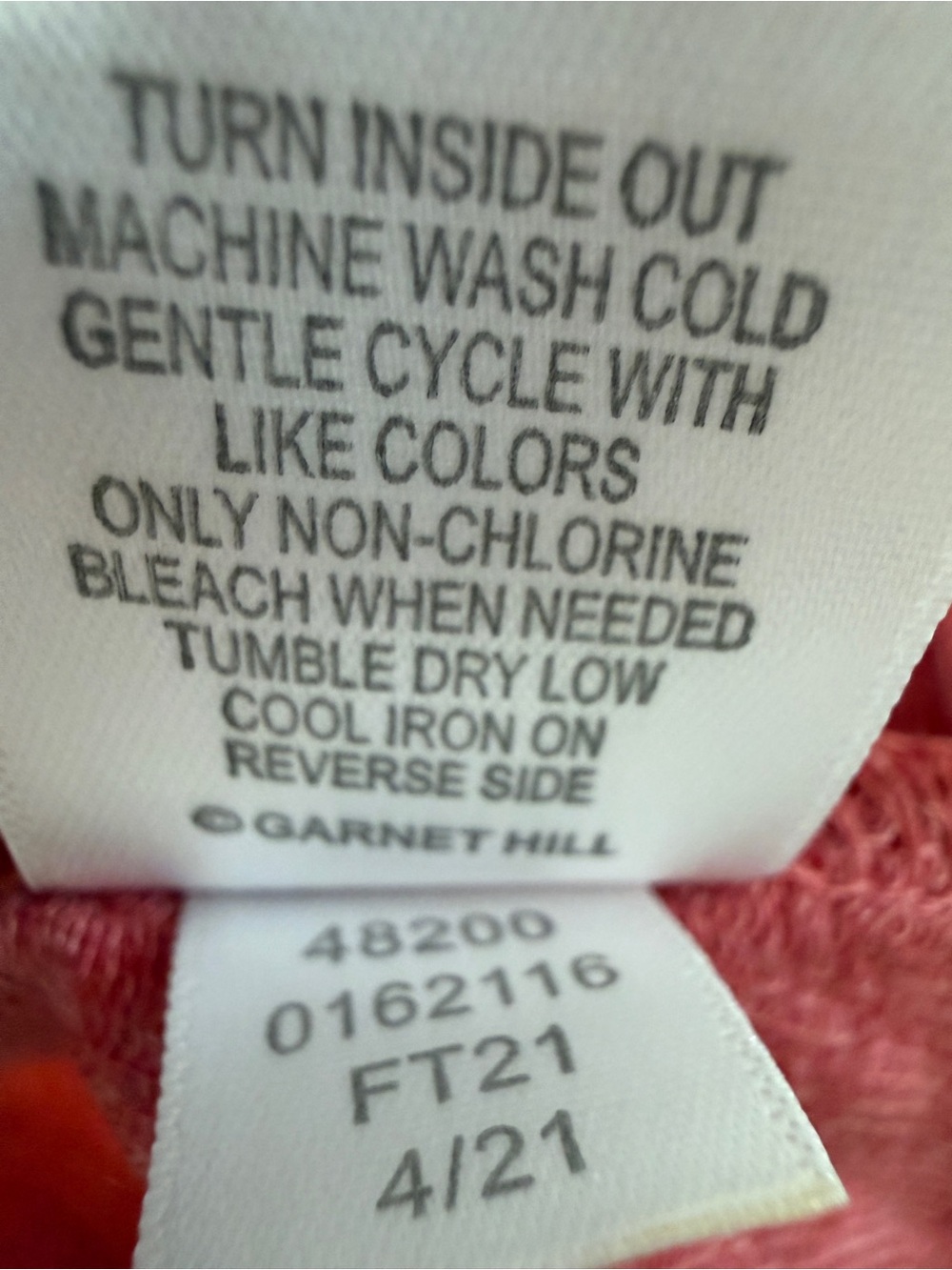 Garnet Hill Tencel Lyocell Sharkbite Hem V-Neck Tunic Top Coral Pink XL - Picture 8 of 8
